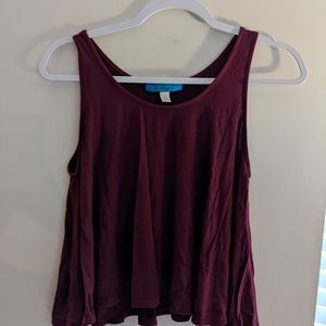 Wine Red Crop Tank